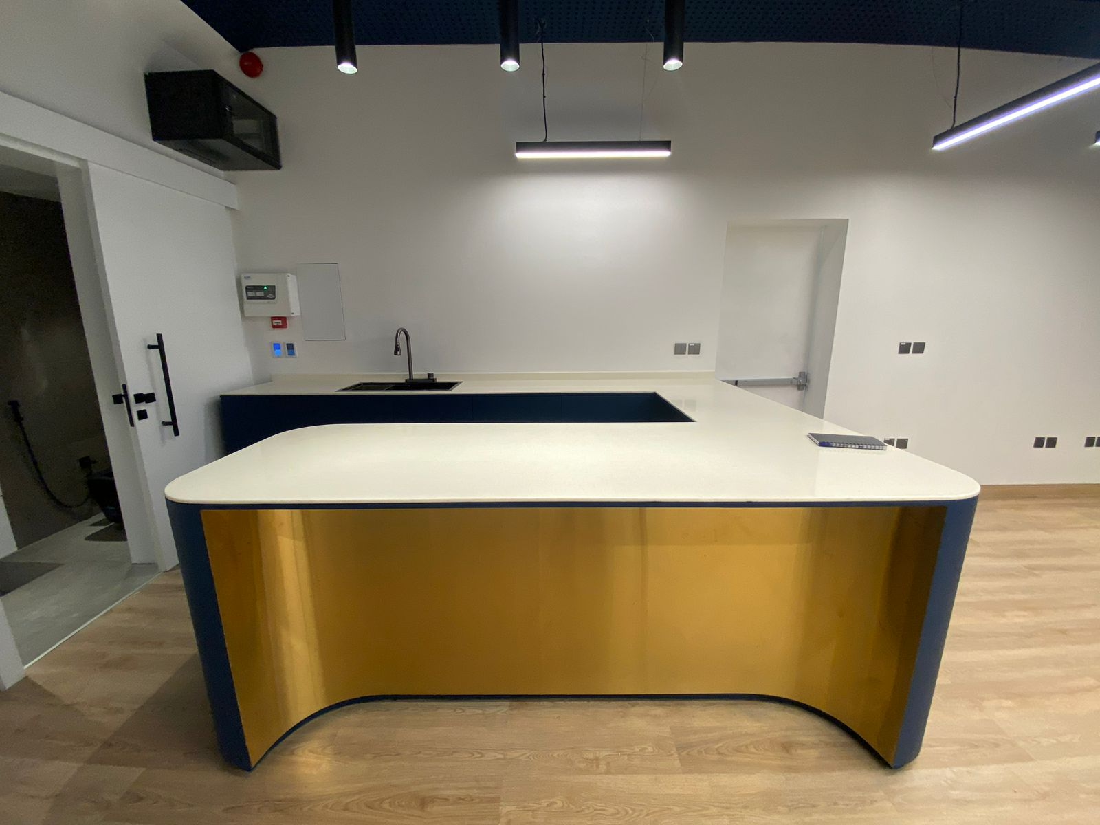 Interior finishing details at NMK Showroom
